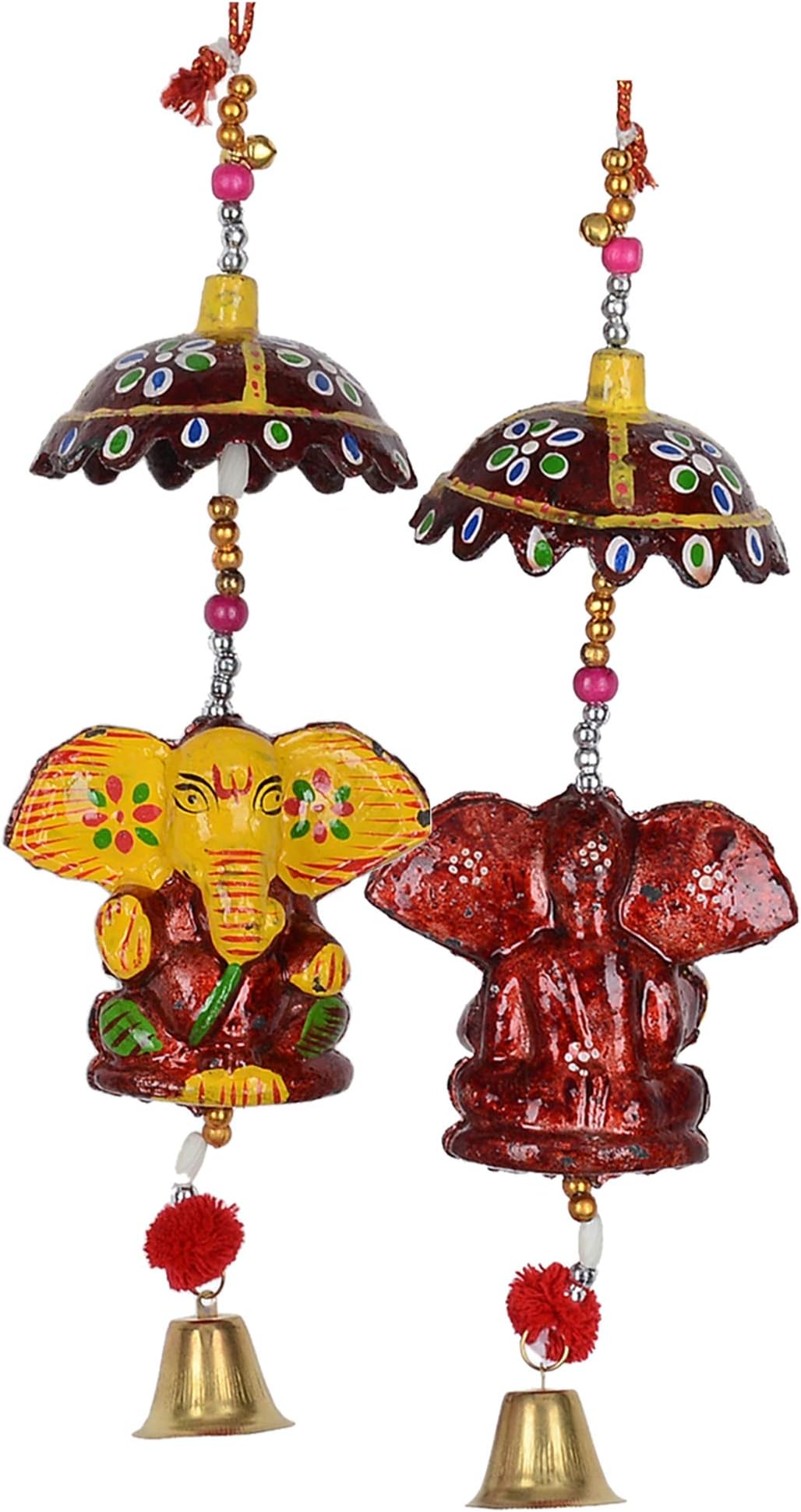 RAJRANG Ganesha Door Toran & Wall Hangings Set of 2 Elephant Vintage Bandanwar Art Diwali Decorations Toran for Home Décor & Living Room