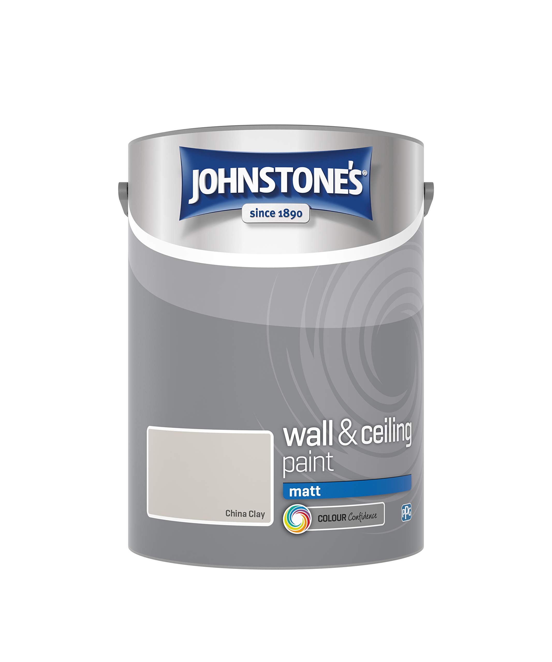 Johnstone's - Wall & Ceiling Paint - China Clay - Matt Finish - Emulsion Paint - Fantastic Coverage - Easy to Apply - Dry in 1-2 Hours - 12m2 Coverage per Litre - 5 l (Pack of 1)