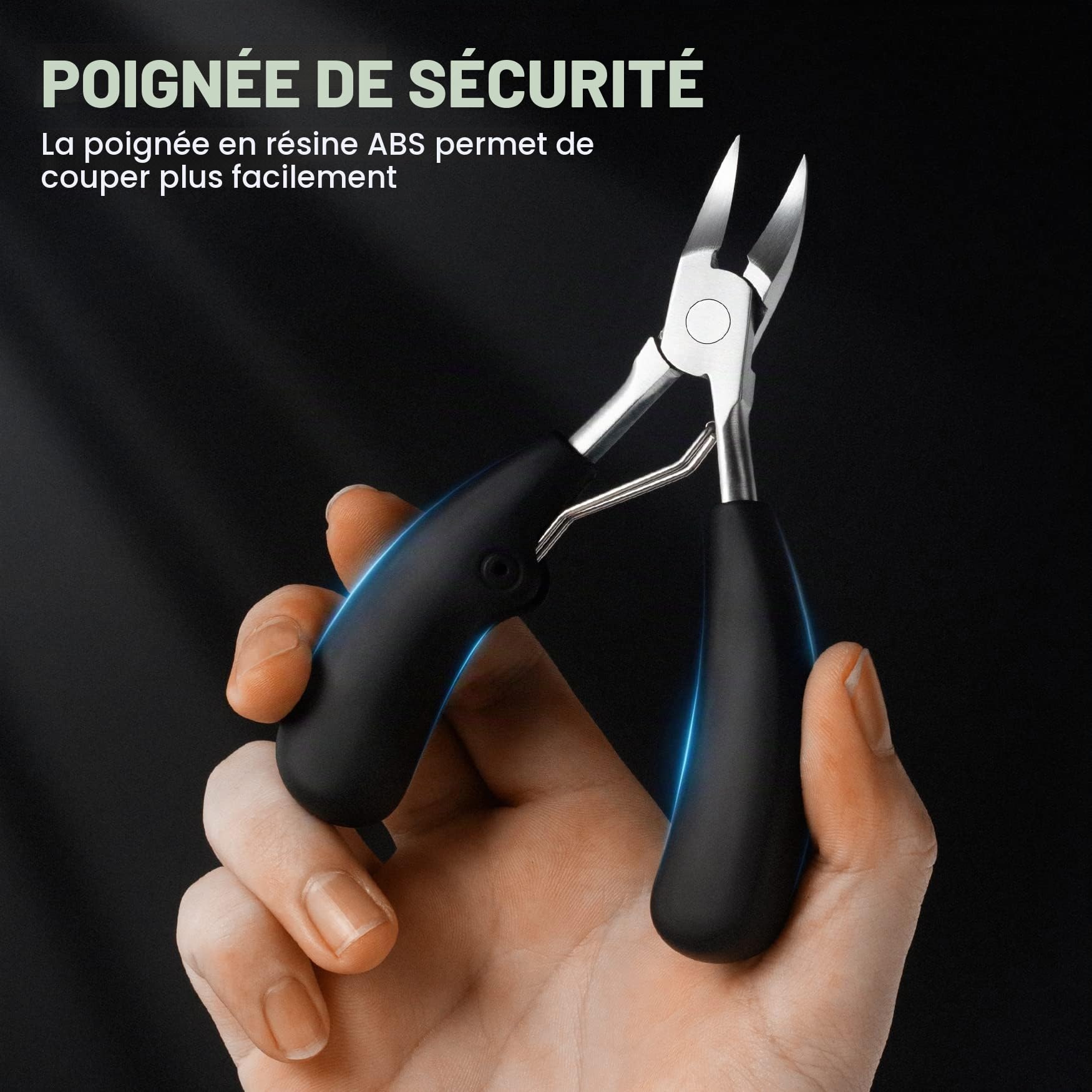 BEZOX Précision Coupe ongles ou Tondeuse Pour épais Orteils Fungus Ongles Incarnés - Grip souple