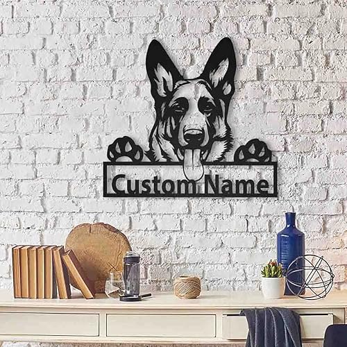 Miniatura 6 de Letrero de metal personalizado de perro pastor alemán | Cartel de metal personalizado de perro pastor alemán | Animal divertido | Regalo del día del