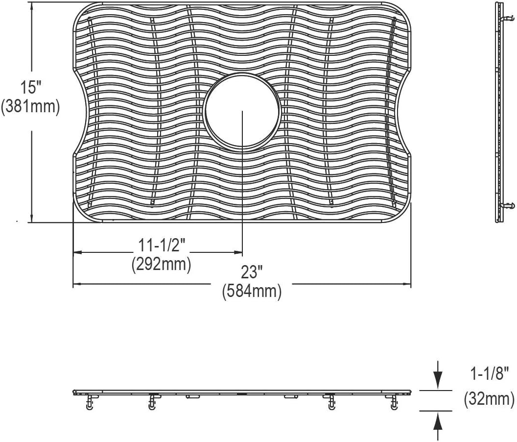 Elkay LKWBG2416SS Stainless Steel Bottom Grid, Silver