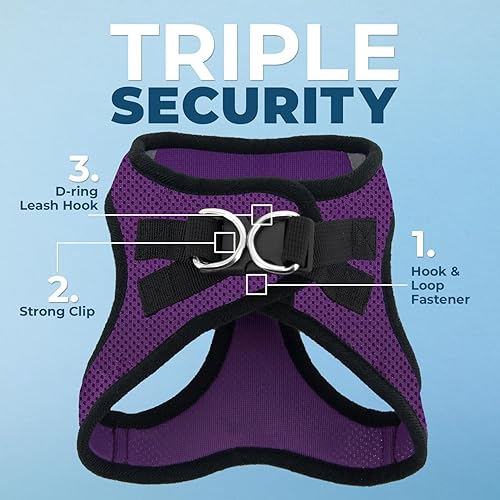 Vista 24 de Best Pet Supplies Voyager Step-in Air - Arnés de malla para todo tipo de clima, reflectante, antitirones, para perro y gato pequeño y mediano, Arnés