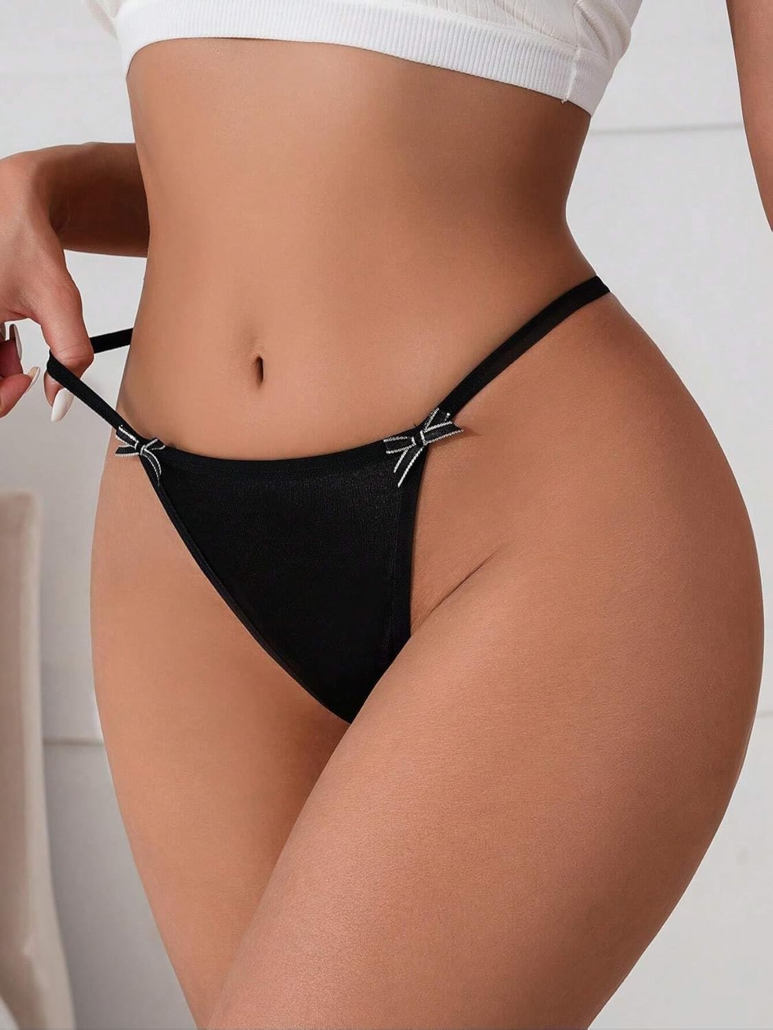 Avidlove G String Thongs for Women Cheeky Breathable Underwear Sexy No Show Panties 3 Pack - Image 3