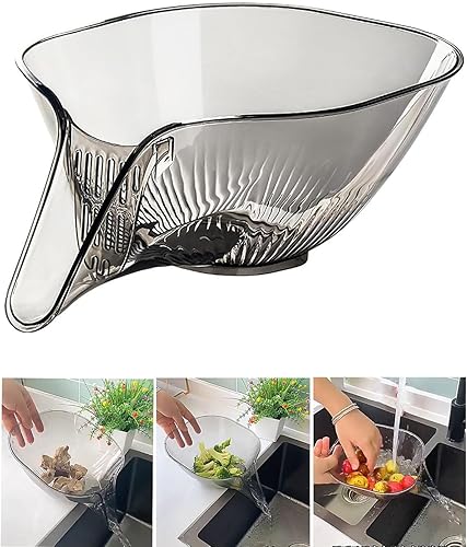 Embudo de cesta de drenaje, cesta de drenaje multifuncional, cesta de colador de plástico extraíble, utensilios de cocina para el hogar, escurridor