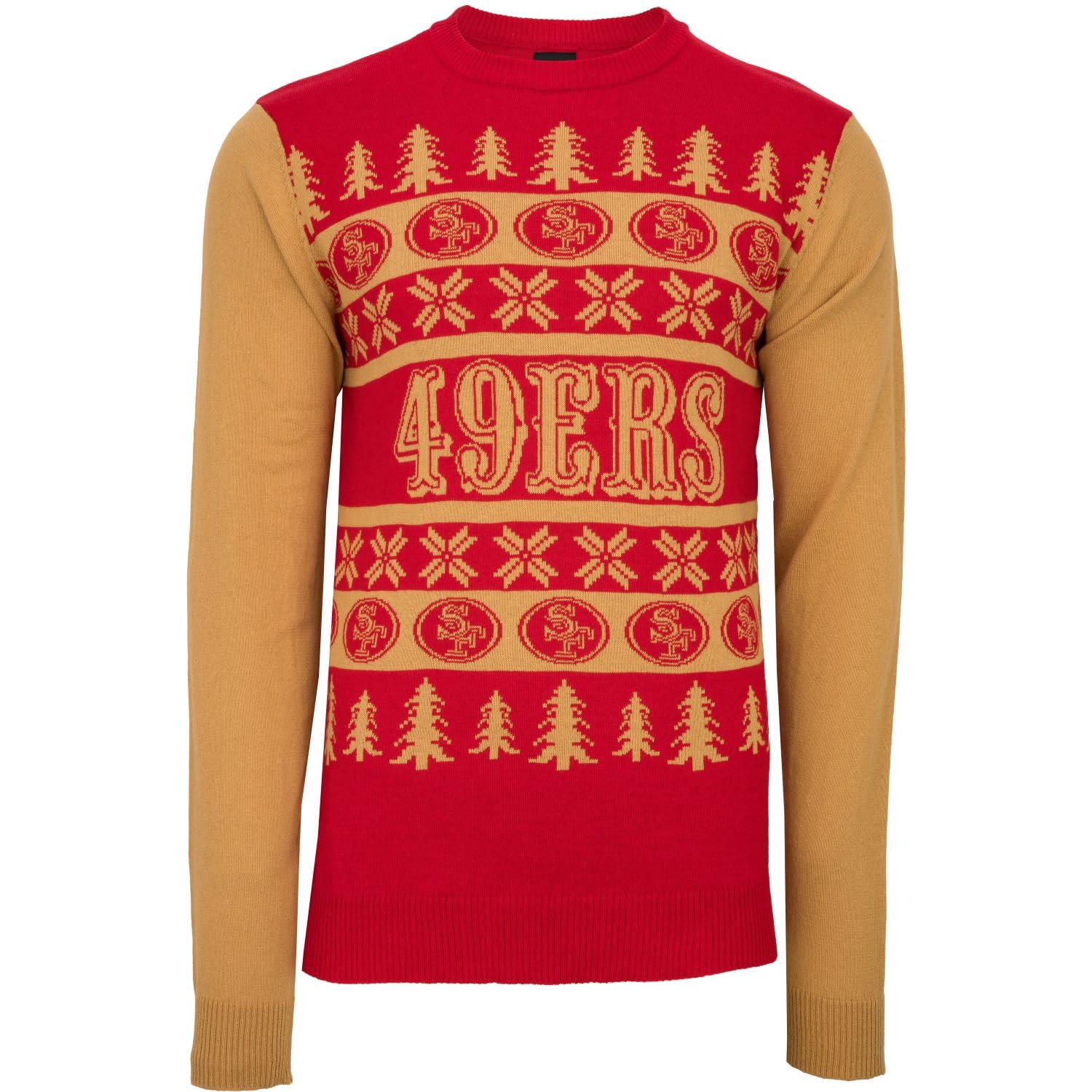 FOCO NFL Ugly Sweater Xmas Knit Pullover - San Francisco 49ers - S