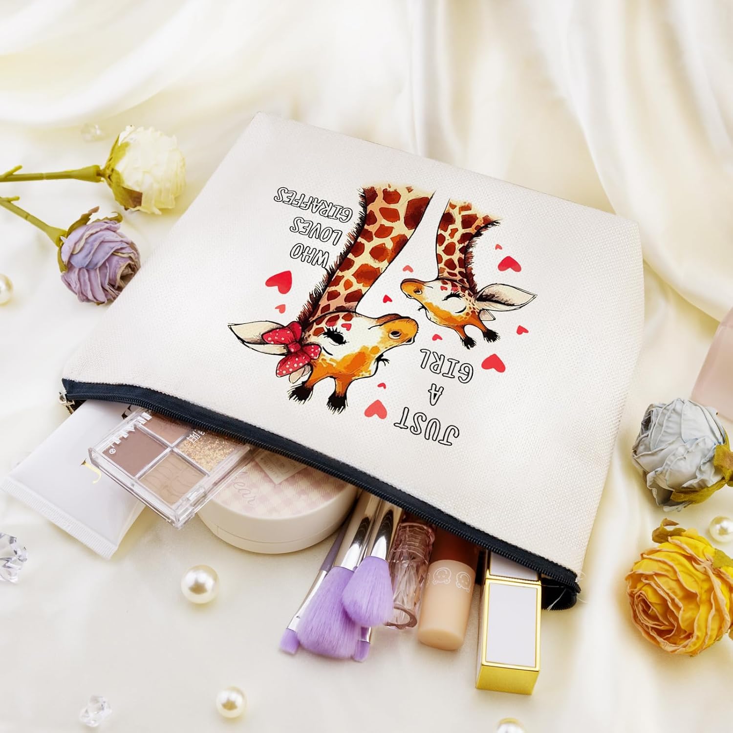 Giraffe Gifts for Women Giraffes Gift for Her Giraffe Decor Stuff Bag for Giraffes Lovers Giraffes Cosmetic Bag Travel Toiletry Bags Graduation Birthday Christmas Stocking Stuffers - Image 4