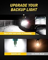 Vista 3 de AUXITO Error Free 912 921 LED Bulb Reverse Lights Backup Lights 4000 Lumens/Pair Extremely Bright CSP 9-SMD 906 W16W T15 LED Bulbs Plug and Play for