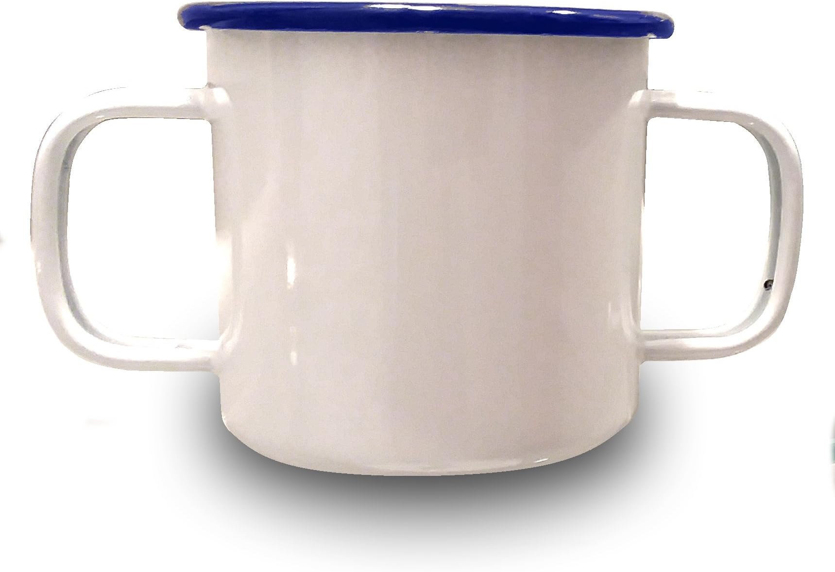 Thixotropic Two-Handled Steel 16 Ounce Cup for Easy Drinking with Essential Tremors and Arthritis