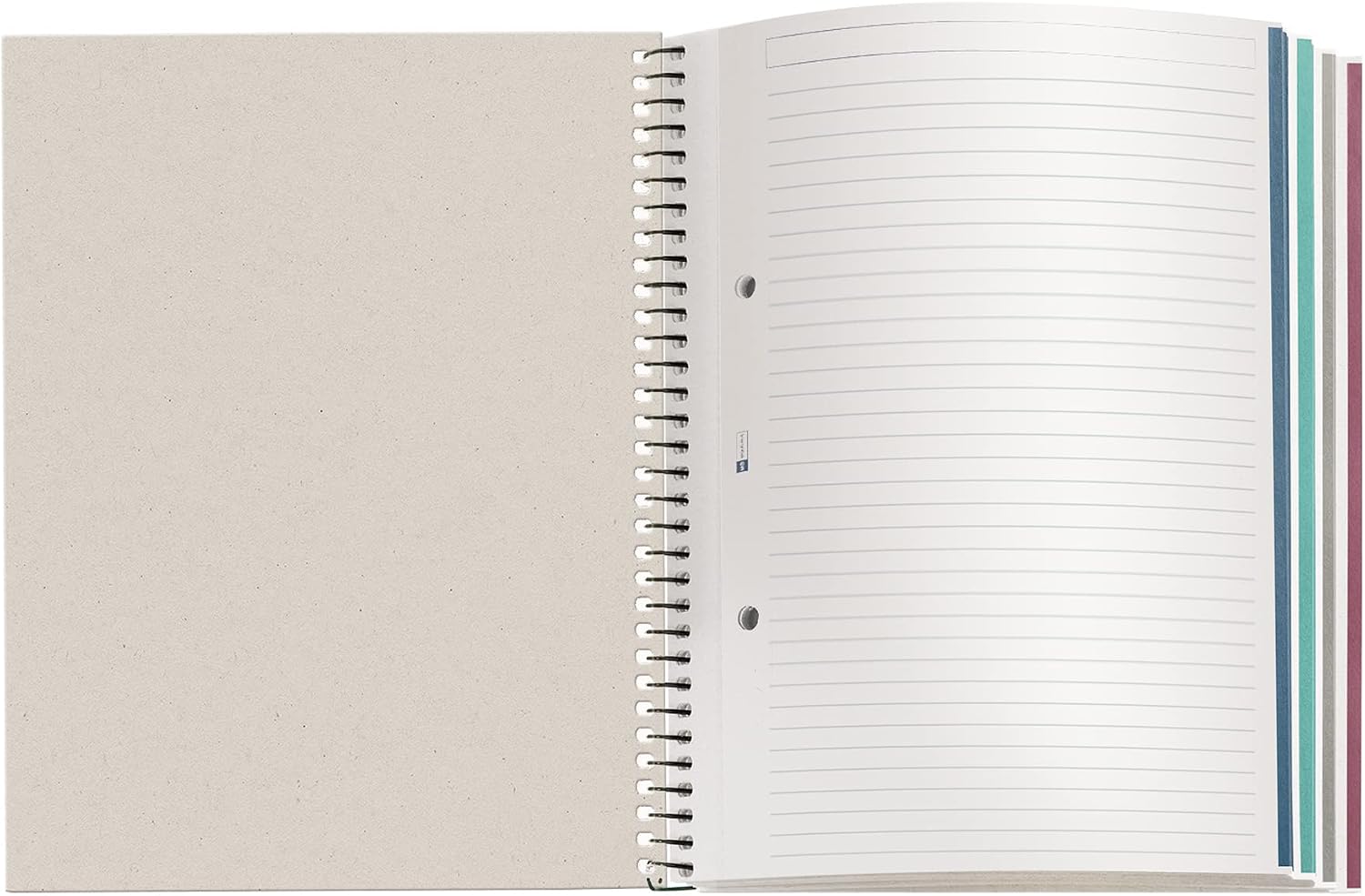Miquelrius, A5 Notebook, 4 Colour Stripes, Horizontal Ruled 7 mm, 120 Sheets of 70 g/m², Spiral, Ruled Notebook - Image 5