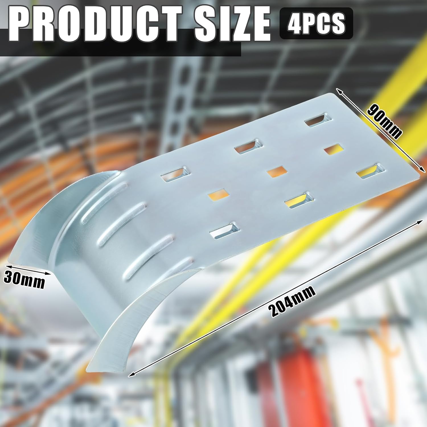 Zonon 4pcs 90 mm Wide Wire Mesh Cable Tray Cable Guider Water Fall Cable Guider Tray Dividing & Cable Routing for Wire Mesh Cable Trays