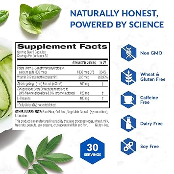 BioTrust Brain Bright Nootropic Boost for Focus & Mental Clarity, 60 caps