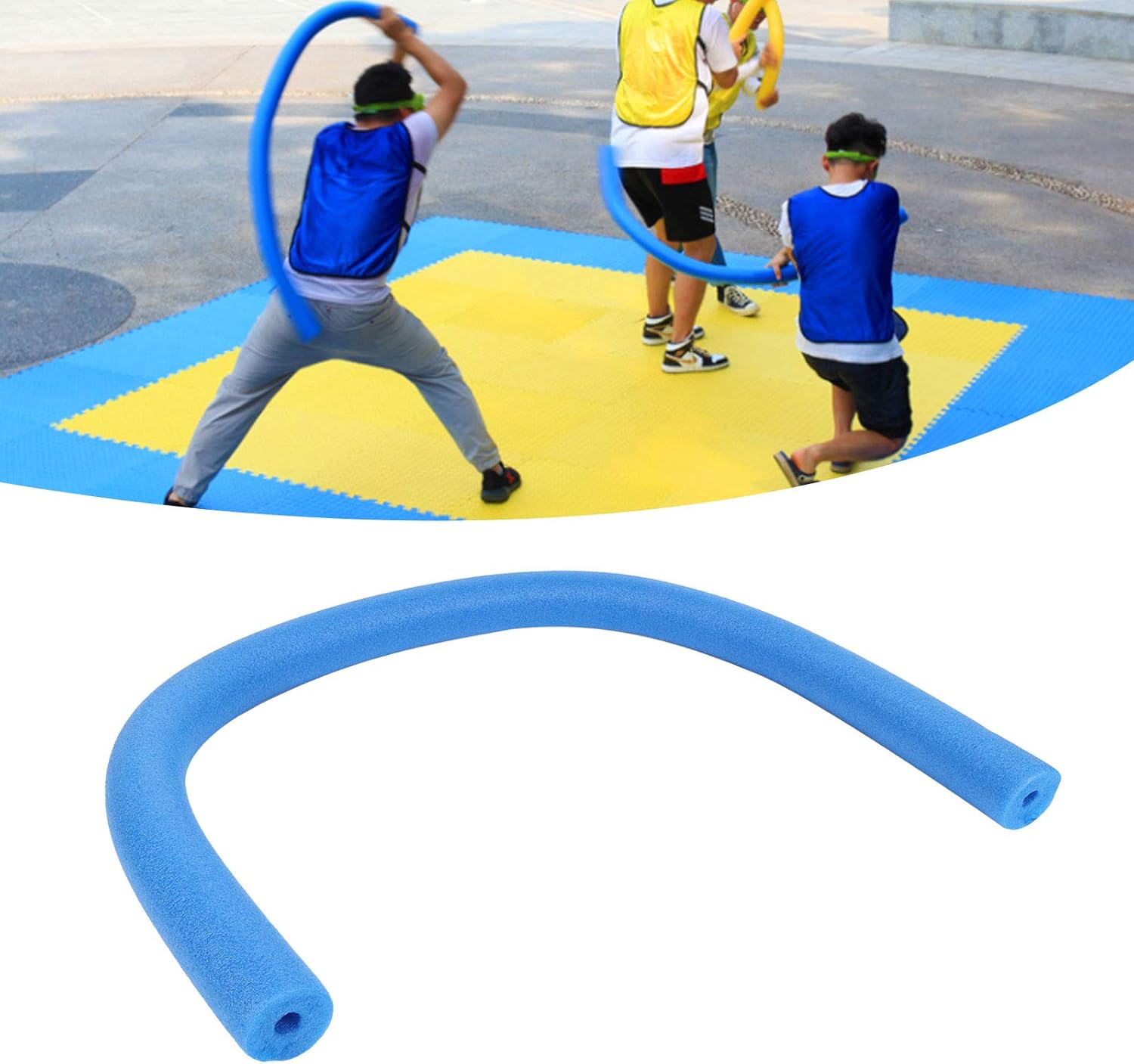 Foam Swim Noodle, Multi Function Pool Water Floating Stick, 6.5x150cm Yellow - High Buoyancy, Waterproof Material, Kids Swimming and Water Games