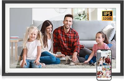 Smart Digital Calendar Chore Chart-for-Family-Planner - 32 Touchscreen Electronic Calendar with Photo Display and Interactive Star System