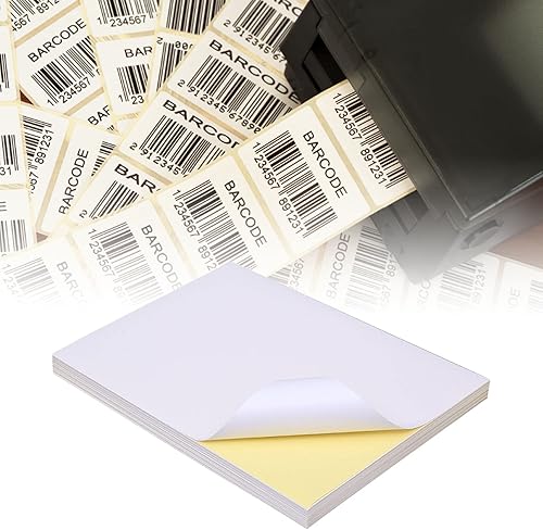 Miniatura 6 de Papel de impresión autoadhesivo, 100 unidades, papel adhesivo imprimible A4, papel adhesivo de acabado práctico mate (100 unidades)