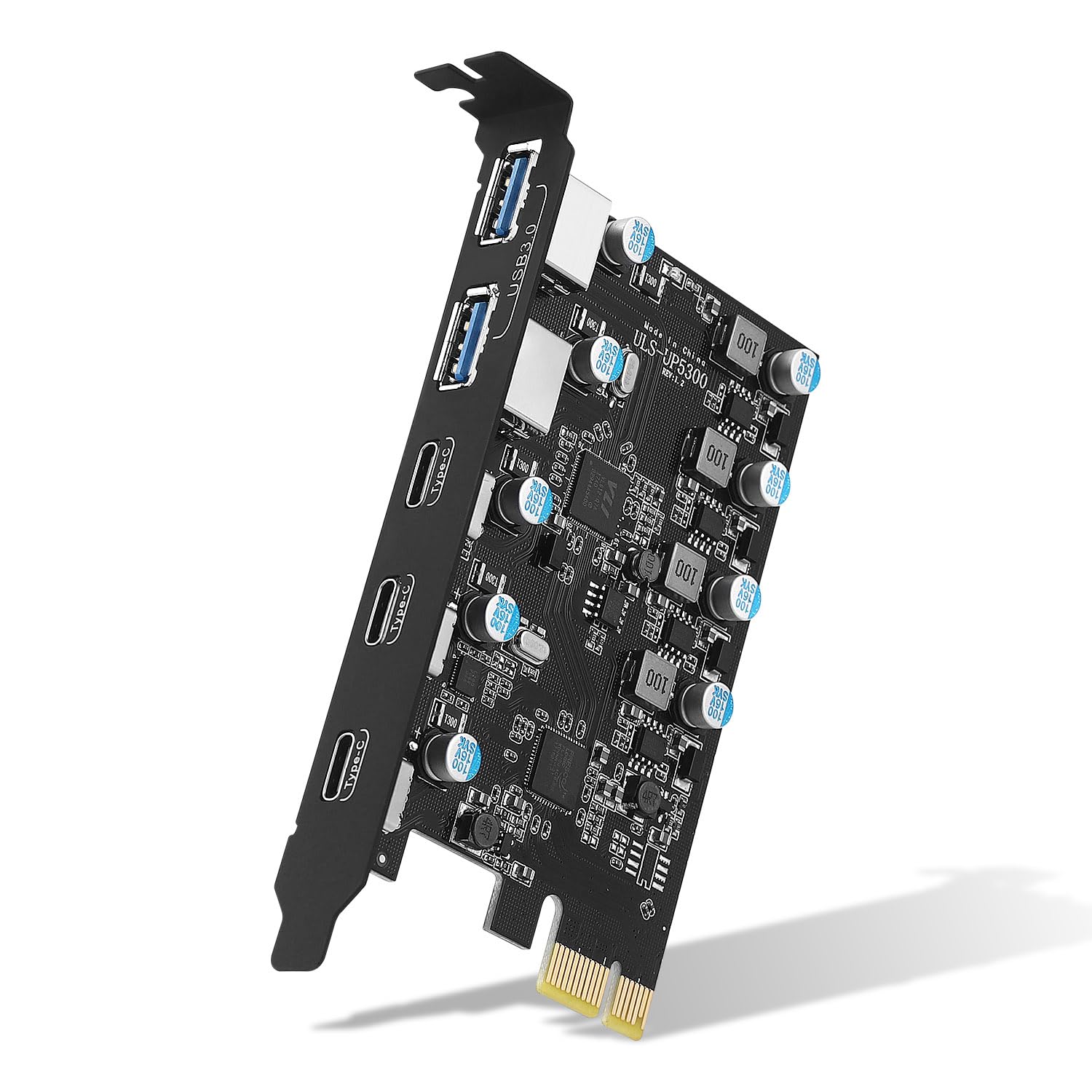 YEELIYA PCIe x1 to USB 3.0 Card 5-Port (3X USB C -2X USB A) Expansion Card PCI Express Internal USB Hub Super Speed 5Gbps PCIe Add-on Cards Riser for Windows 10/8/7 and MAC OS 10.8.2 Above-picture-29