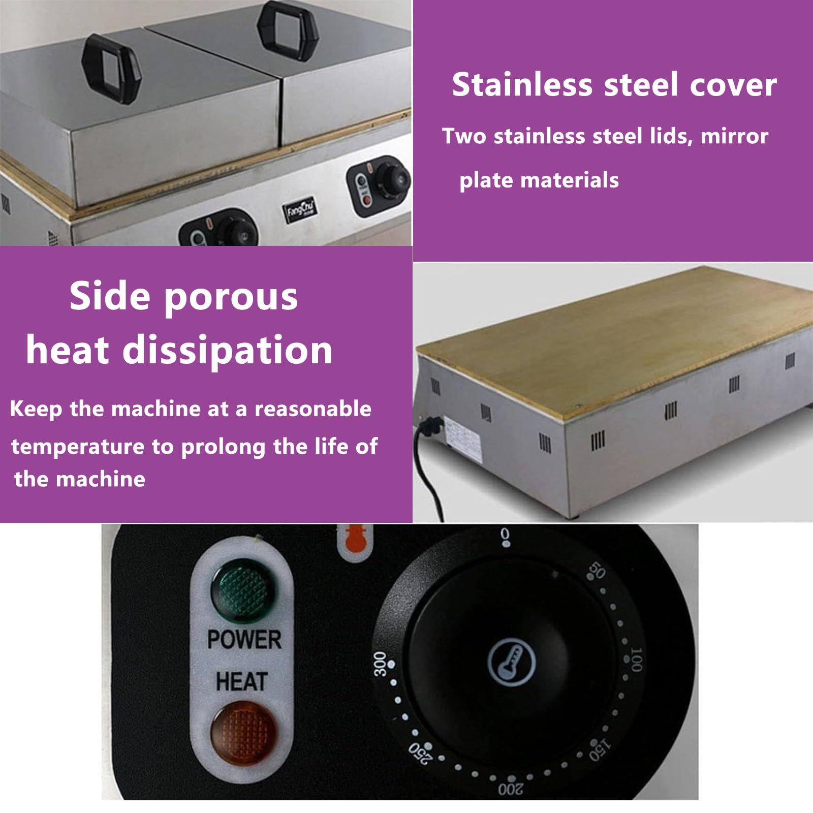Máquina para Hacer soufflé | Máquina Japonesa para Hacer panqueques y soufflé | Máquina dorayaki con Cobre | Plancha eléctrica Comercial | Máquina para Hacer panqueques,1head