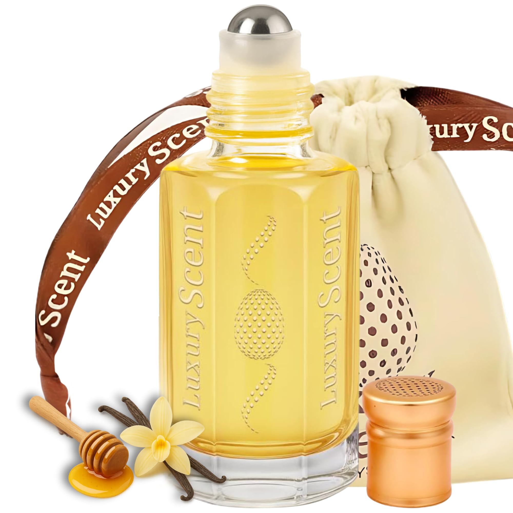 Perfume Oil Vanilla Oud 6ml Roll-On by Luxury Scent – Long Lasting Alcohol-Free Arabian Attar with Warm Woody Oriental Notes, Travel Size Unisex Fragrance for Men & Women, Vegan & Cruelty-Free