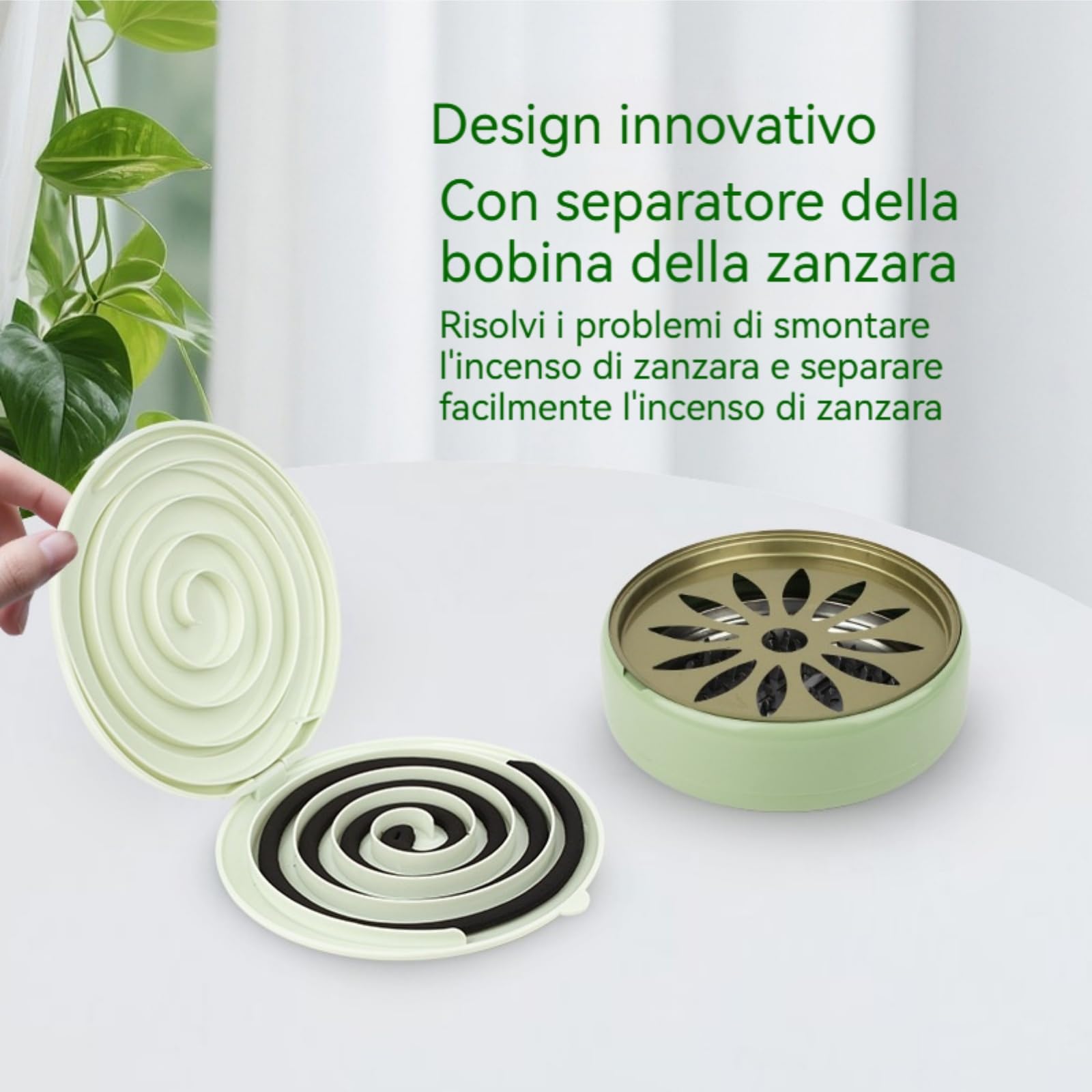 Zampironi zanzare interno,Bruciatore di Incenso, Porta Zampirone da Esterno,Base Termoresistente Con Design Separabile per Interni Esterni Giardino Cortile Casa e Campeggio (3, Bianco)