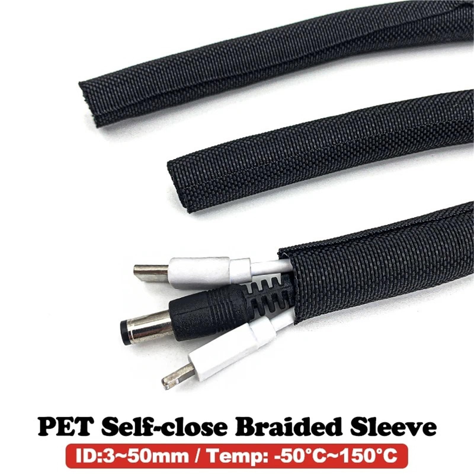 Passe Cable Manchon de câble tressé Extensible for la Gestion des Lignes et Protection Fils pour Ordinateur(29mm,5m)
