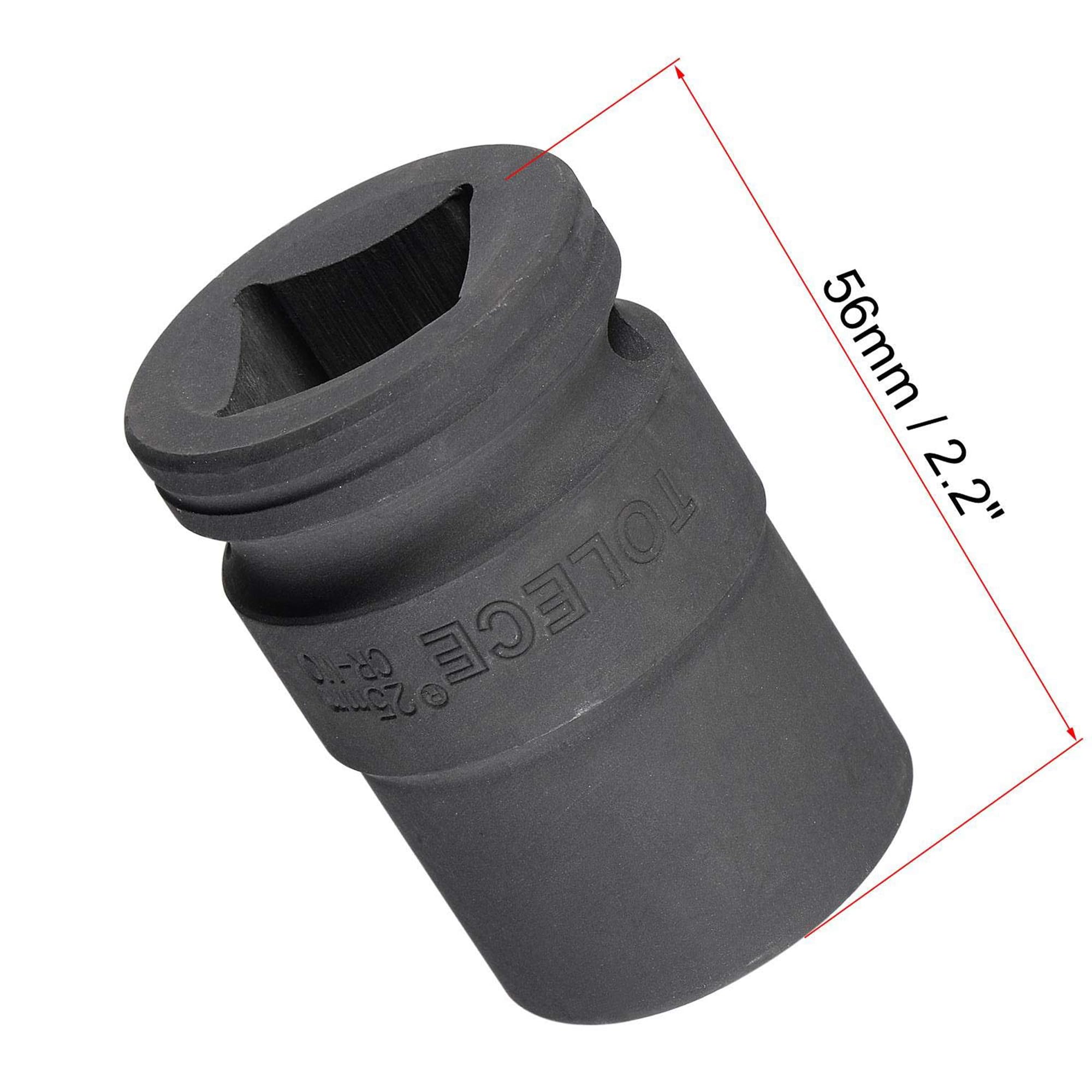 TA-VIGOR 12-Point Deep Impact Socket, 3/4-Inch Drive 25mm Metric Spindle Axle Nut Socket Driver Wrench - Image 2