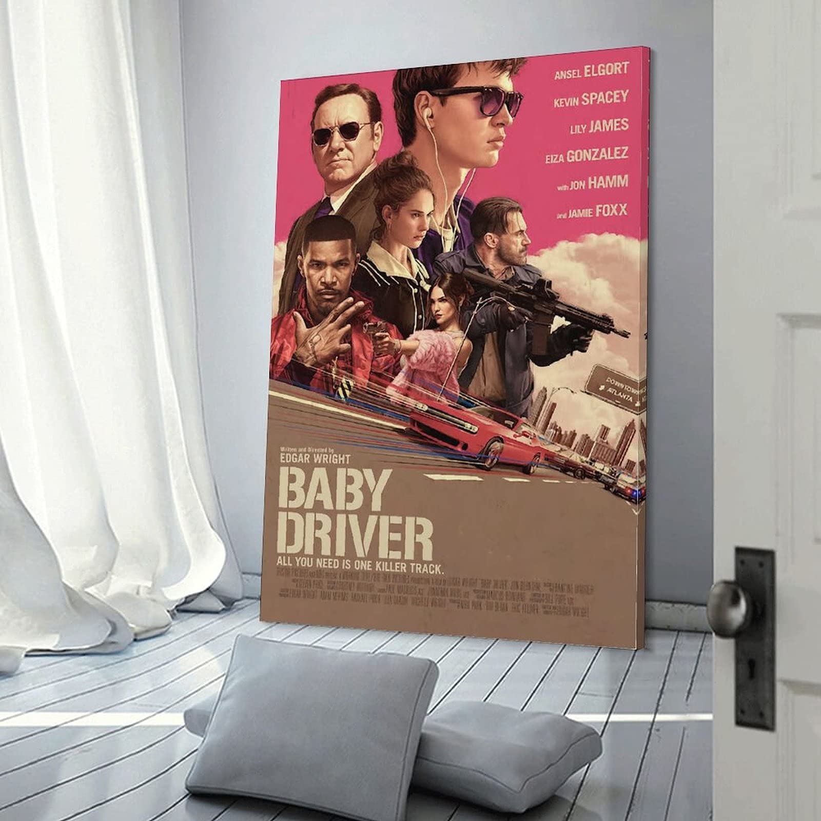 Poster di film per autista del bambino, pittura decorativa su tela, per soggiorno, camera da letto, 50 x 75 cm