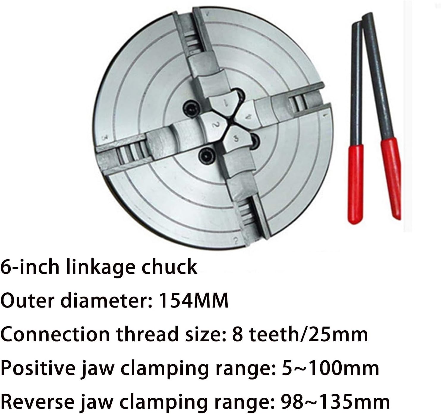 1200W 43.3inin Multifunctional Mini Wood Lathe, Benchtop Lathe With Extended Guide Rail, Punching Drill Chuck, 6in Four-jaw Linkage Chuck And 6PCS HSS Turning Tools
