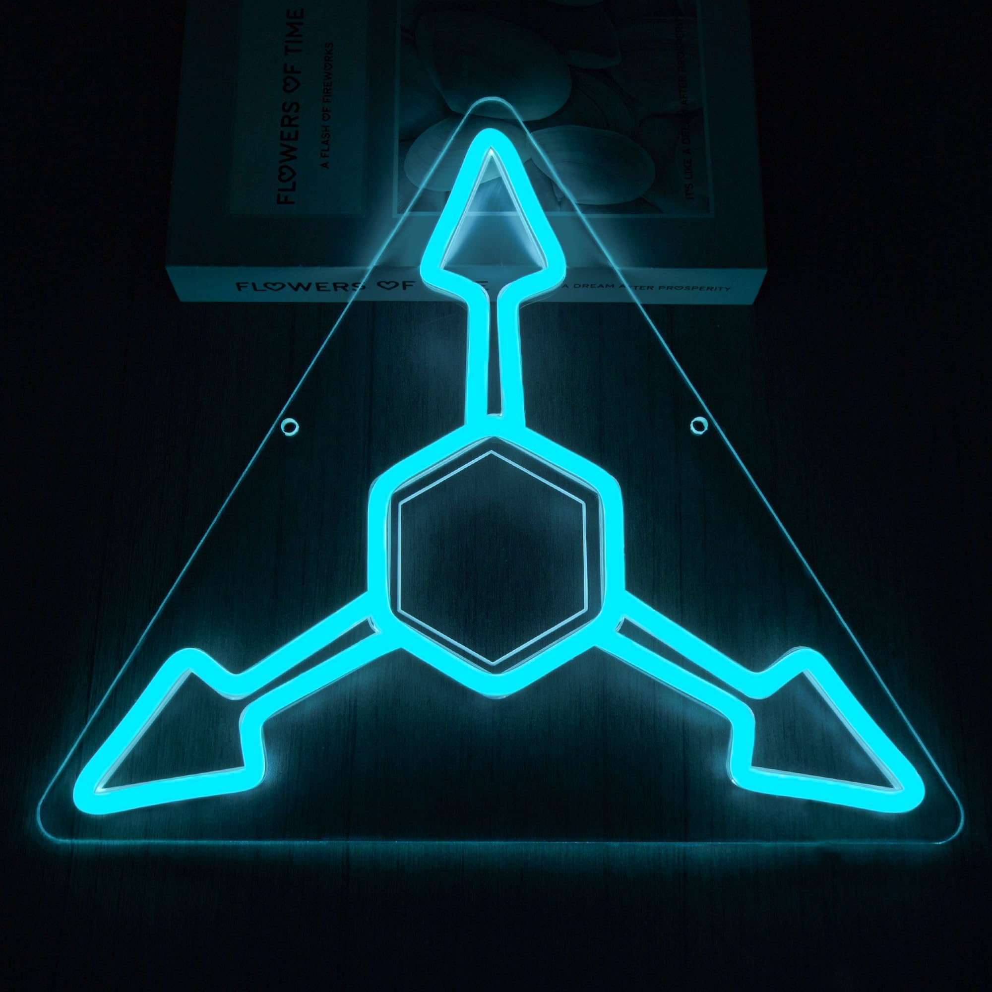 Murder Uzi Neon Sign For Wall Decor Dimmable USB Powered Absolute Solver Neon Light for Gaming Room Man Cave Decor Ideal Modern LED Light for Fans(13.2 * 11.5inch) - Ice Blue