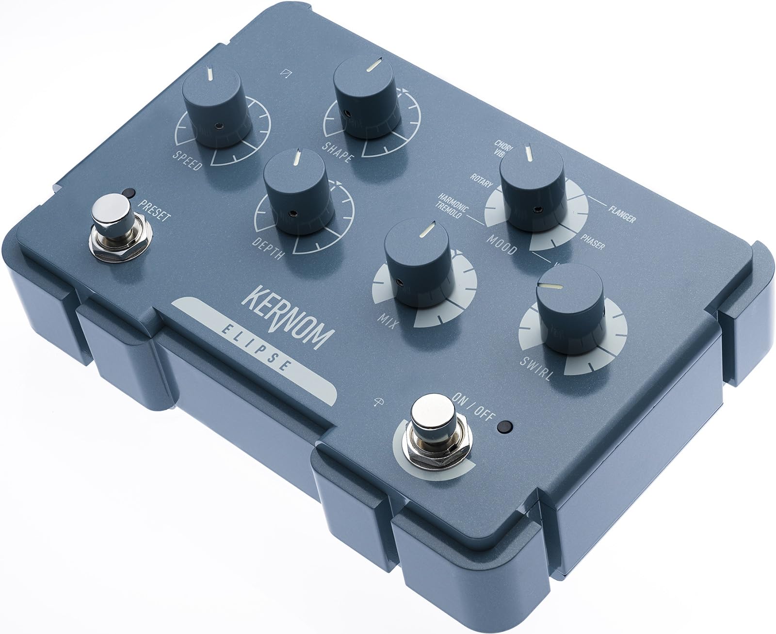 KERNOM Analog-Effektpedal Elipse Modulation – Chorus/Flanger/Phaser – True Bypass – 112 x 164 x 52 mm – Für Gitarre, Bass – Mit Presets und MIDI-Anschluss (ELIPSE-MOD)