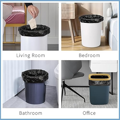 Miniatura 6 de Classycoo Bolsas de basura, bolsas de basura, 150 unidades de 4 galones extra gruesas a prueba de fugas, bolsas de basura para papeleras para el