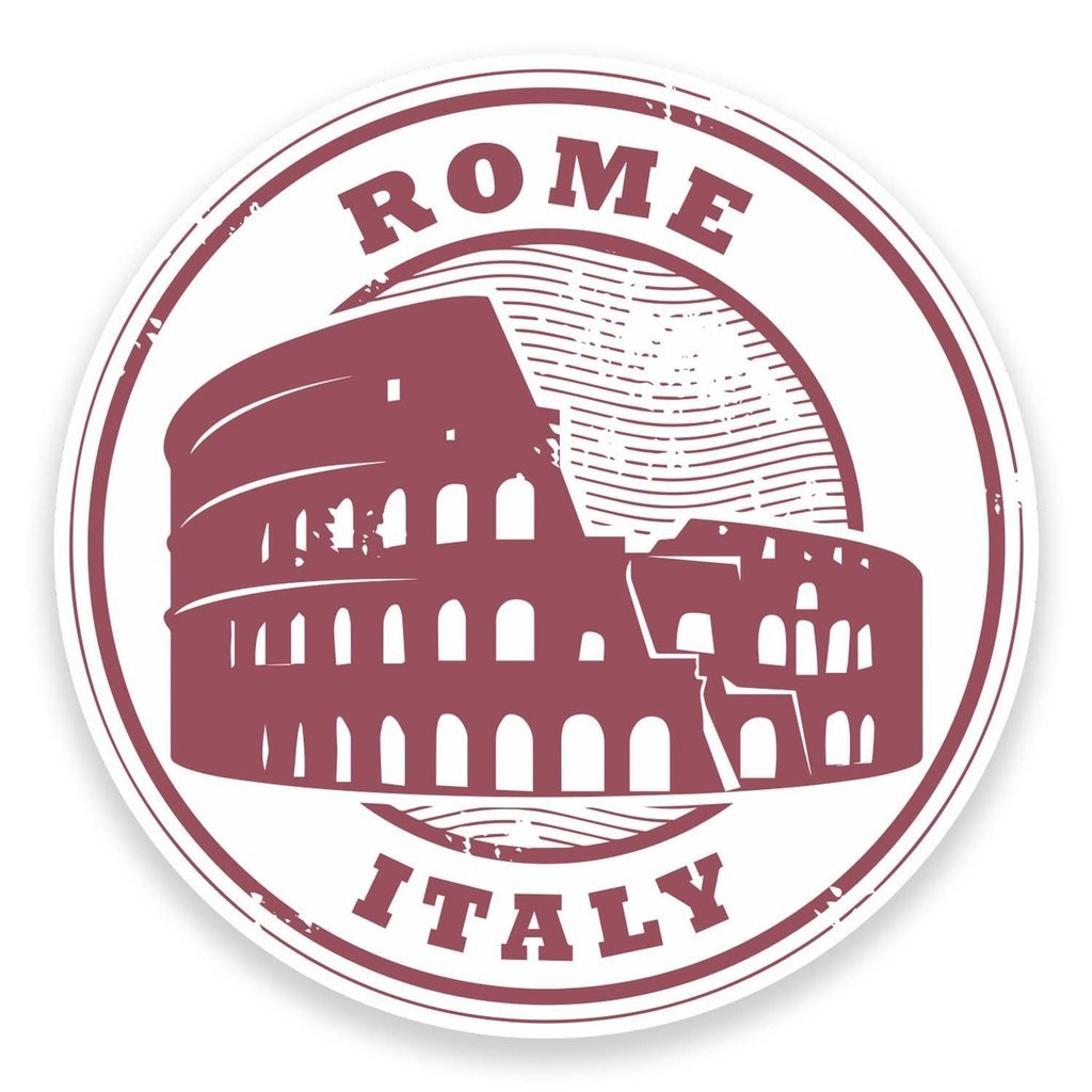 2 x 10cm/100mm Rome Italy Vinyl Sticker Decal Laptop Travel Luggage Car Bike Sign Fun #9176