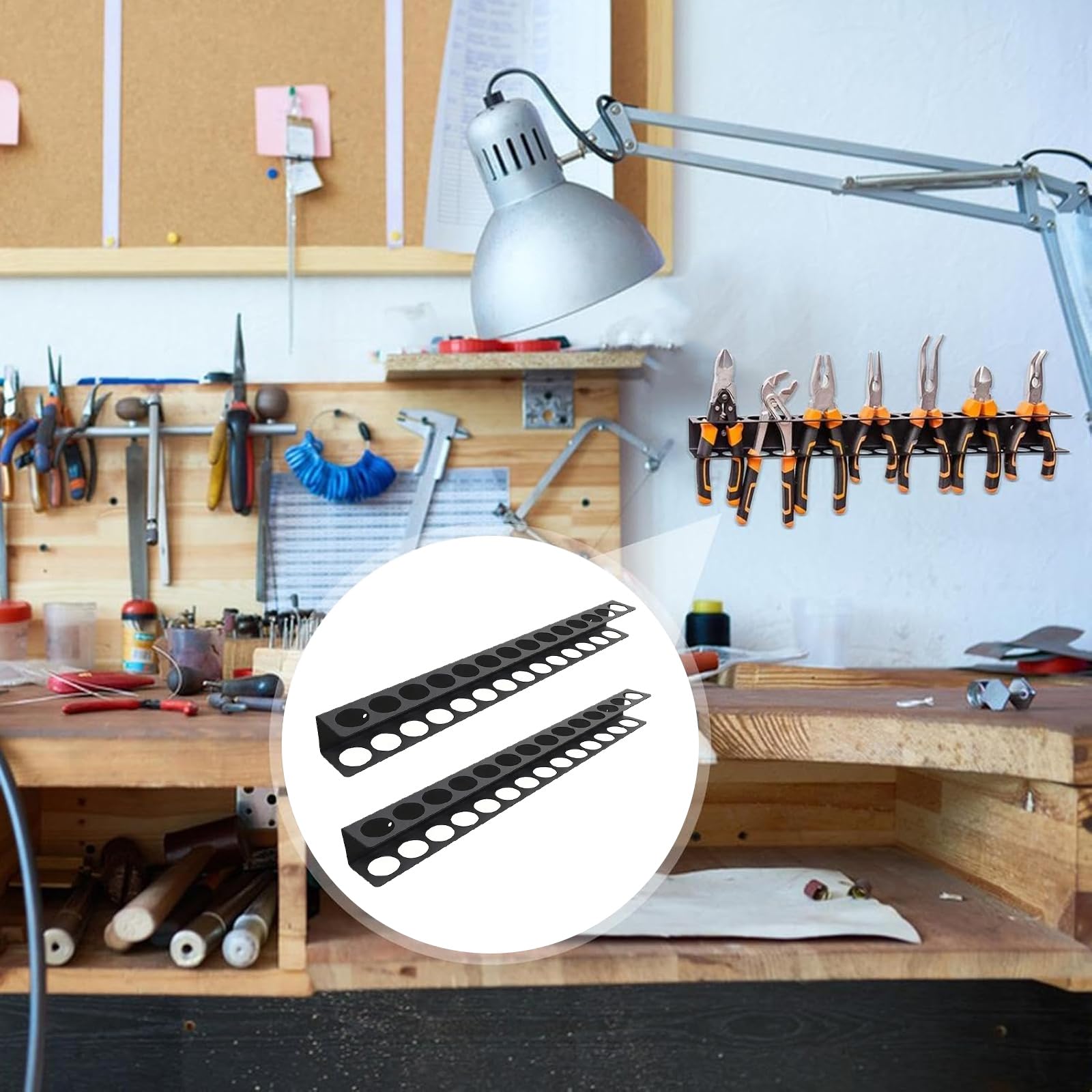 Organizer per Cacciaviti,2 Pezzi Supporto per Cacciavite,Organizer per Utensili Manuali,Rack per Cacciaviti,Organizzatori e Stoccaggio di Utensili Manuali per Officina,per Garage
