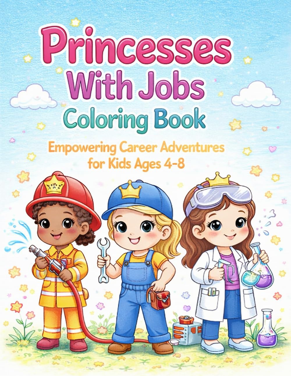 Princesses With Jobs Coloring Book: Empowering Career Adventures for Kids Ages 4–8
