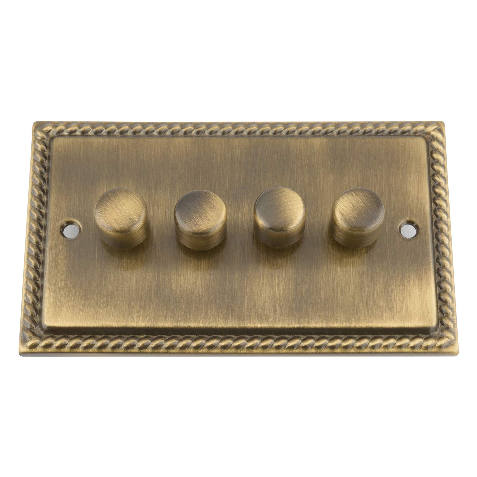 A5 Products Brass Antique Georgian Dimmer 4 Gang 400W