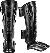 Shin Guards [Recommended by RIZIN Active CFFC Flyweight Champion and 5th DEEP Flyweight Champion Makoto Shinryu] Boxing Foot Support Kickboxing Leg Guard Shin Guard 3cm Thick Inner Shock