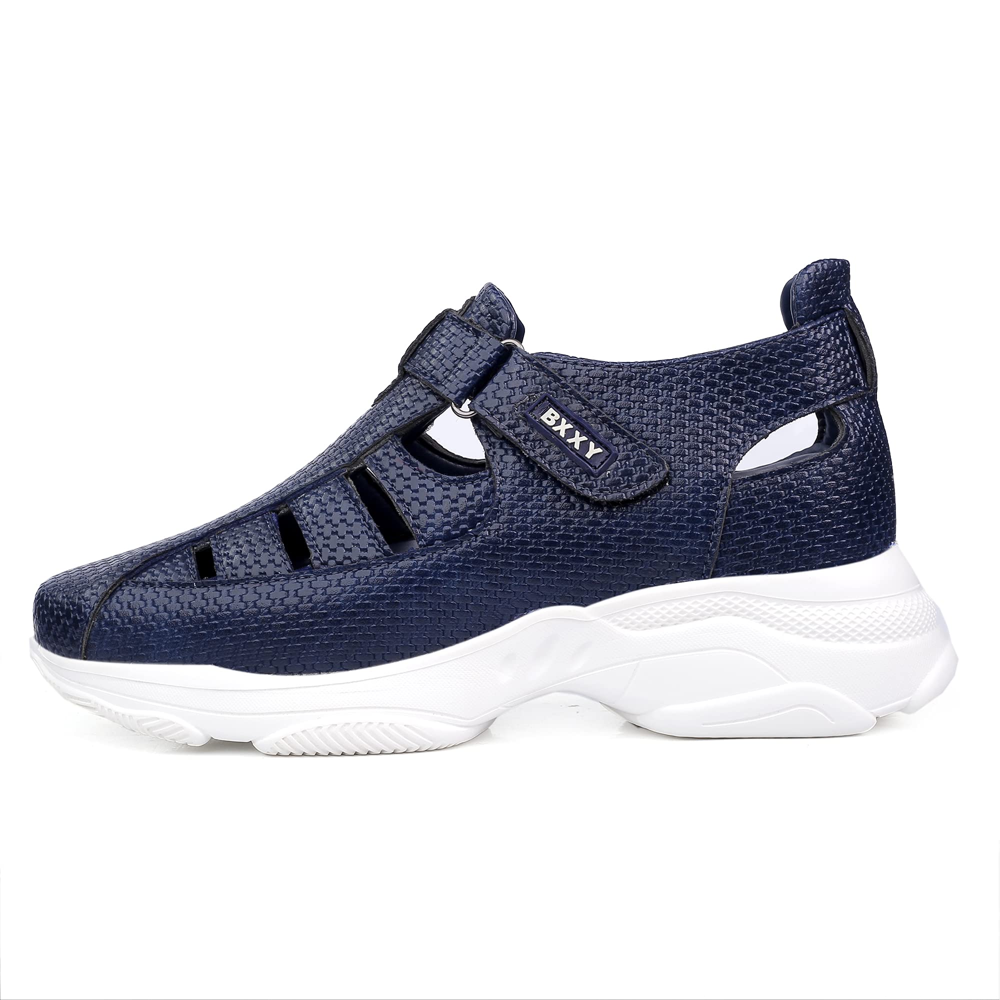 BXXY Mens 3 Inch Hidden Hight Increasing Casual Outdoor Wear Sandal Blue (B0C3VJC3QT) Amazon Price History, Amazon Price Tracker