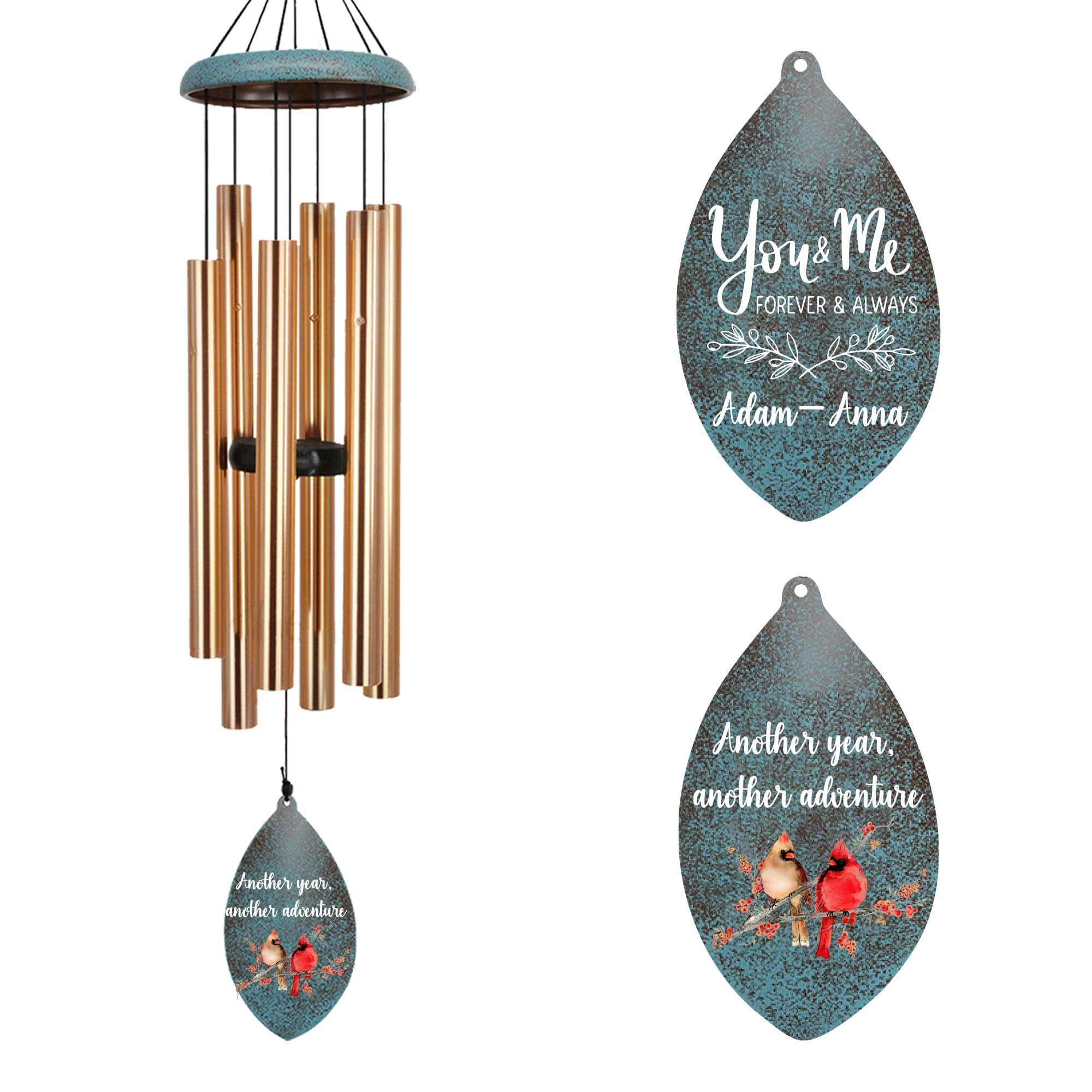 ASTARIN Wedding Gifts Wind Chime, Personalized Names &amp; Date Wind Chimes Gifts for Couple 2026, Wedding Gift for Newlywed Bride Groom Husband Wife, Engagement Gift Valentine’s Day