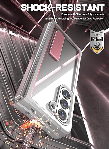 Miniatura 6 de Poetic Guardian - Funda para Samsung Galaxy Z Fold 5 de 7.6 pulgadas, con función atril, protección de grado mil, ultrafina, híbrida de cuerpo