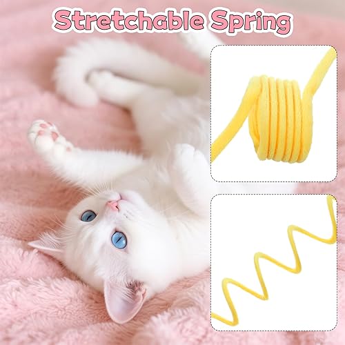 Miniatura 4 de 4PCS Cat Spring Toys, Hanging Fluffy Cat Ball Toys with Bell Stretchable Interactive Cats Teaser Soft Plush Interactive Cat Toy for Indoor Cats