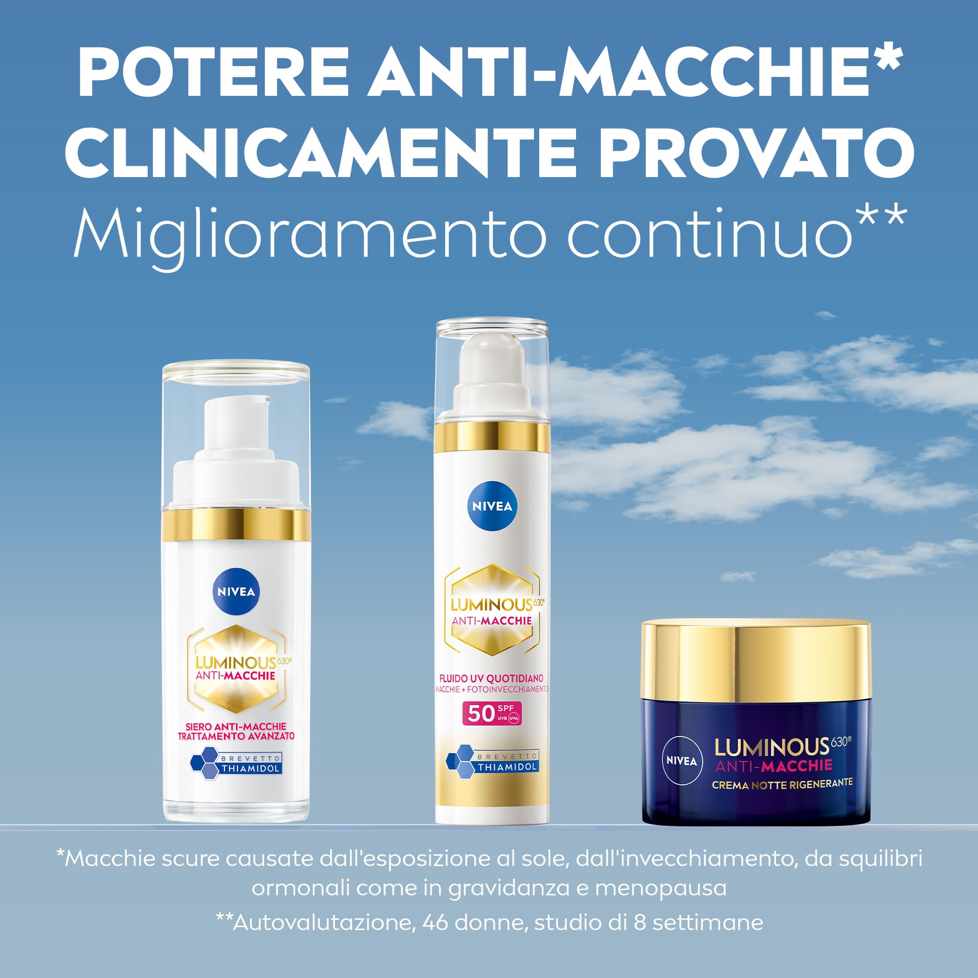 NIVEA Luminous630 Anti-Macchie Crema Mani Trattamento Avanzato SPF 15, 50 ml, Crema mani antiage e antimacchie, con Acido Ialuronico e Thiamidol brevettato, per mani secche e screpolate