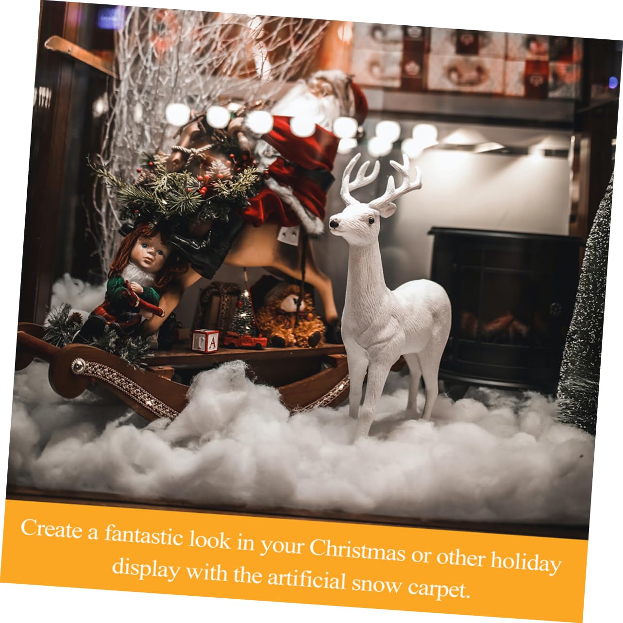 Ciieeo 3 Blätter Weihnachtsschnee Baumwolle Kunstschnee Innendecken Schneeflocken Outdoor Weihnachten Flauschige Schneedecke Kunstschneedecke Weihnachtsbaum Baumwolldecke Schneeszene