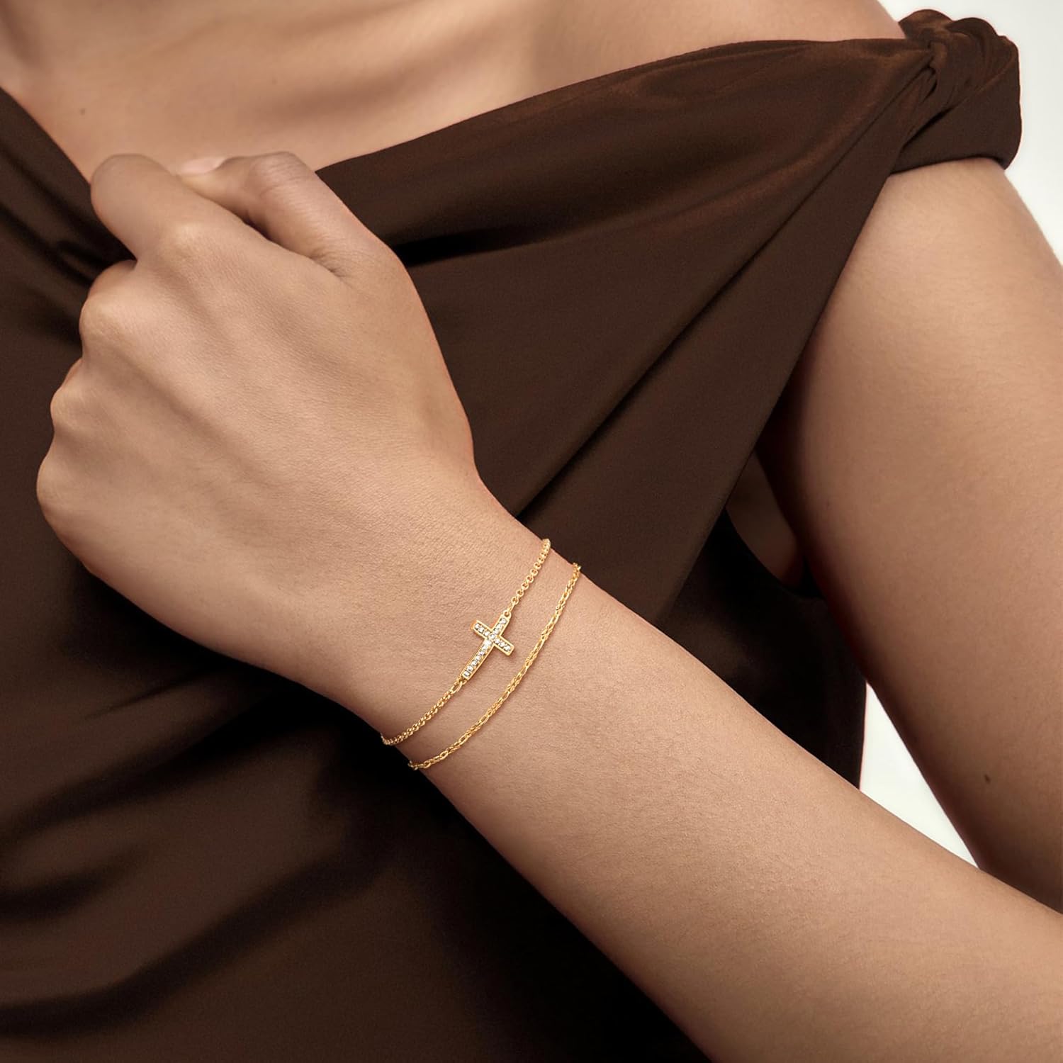 LOYATA Gold Bracelet Gold 14K Gold Filled Dainty Chain Simple Jewelry Gift for Women - Image 3