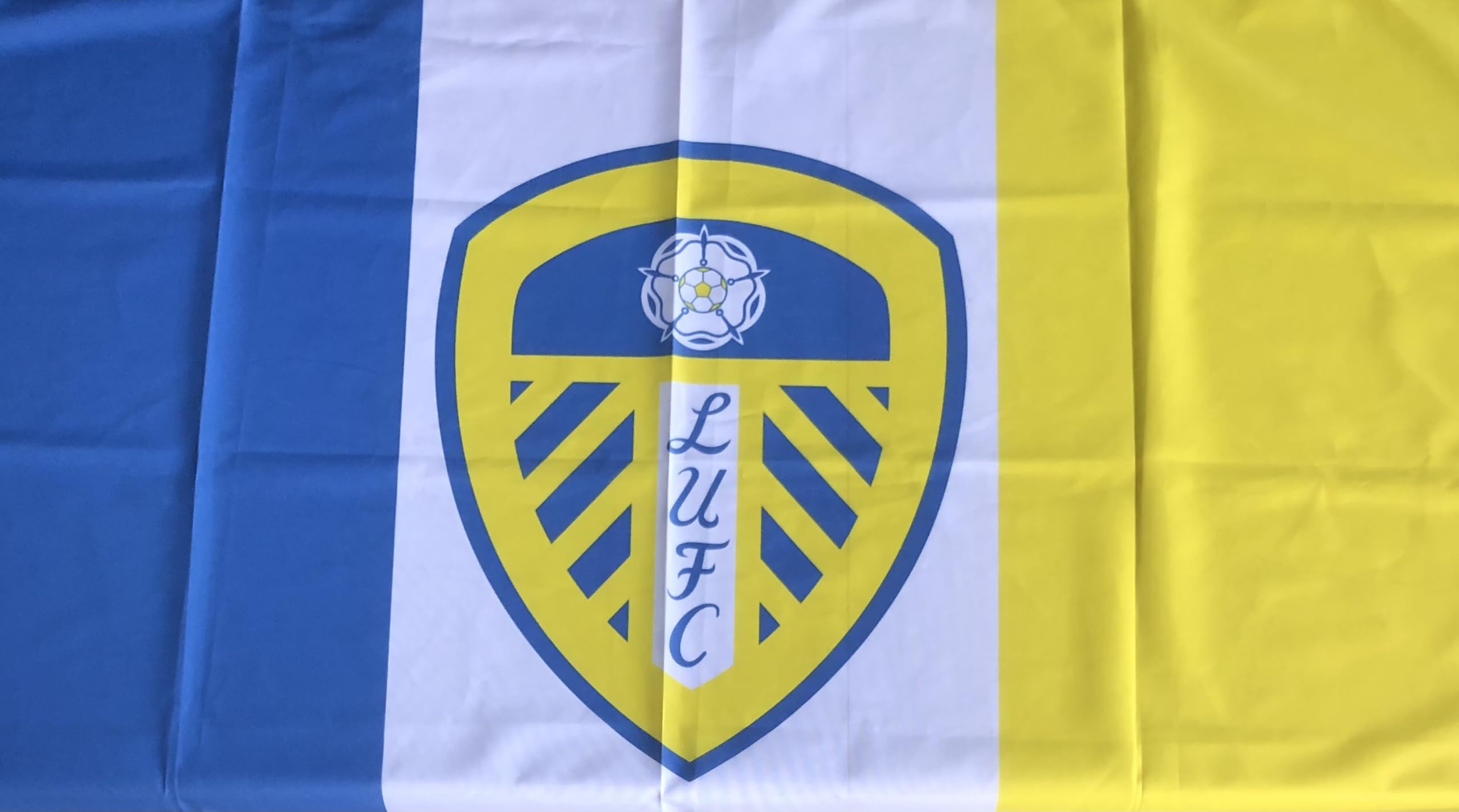 LEEDS SUPPORTERS 3 Colour tricolour FLAG.