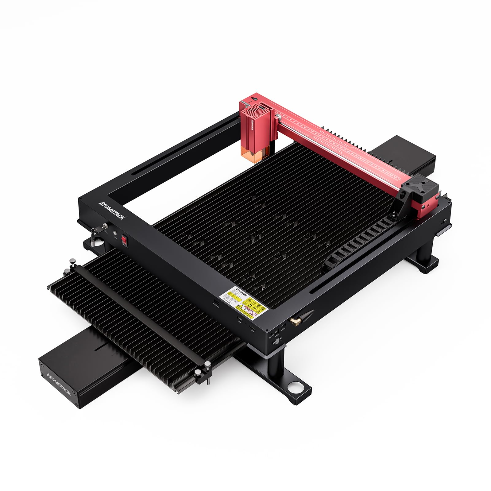 ATOMSTACK R5 Convoyeur automatique de bande transporteuse, bande transporteuse avec précision mécanique de 0,01 mm, plateau mobile, grande zone de travail 800 x 400 x 40 mm, compatible avec machine de