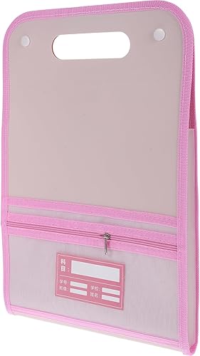 Carpetas expansibles con bolsillos, color rosa, plástico, tamaño A4, carta, paquete de 10