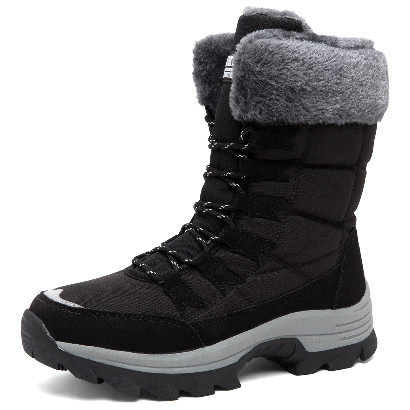 Stivali da Neve Donna Scarpe da Camminata Invernali Impermeabile Antiscivolo Caldo Pelliccia Foderati Passeggiate Stivaletti Sneaker Casual Outdoor Stivali da Escursionismo 37-43EU