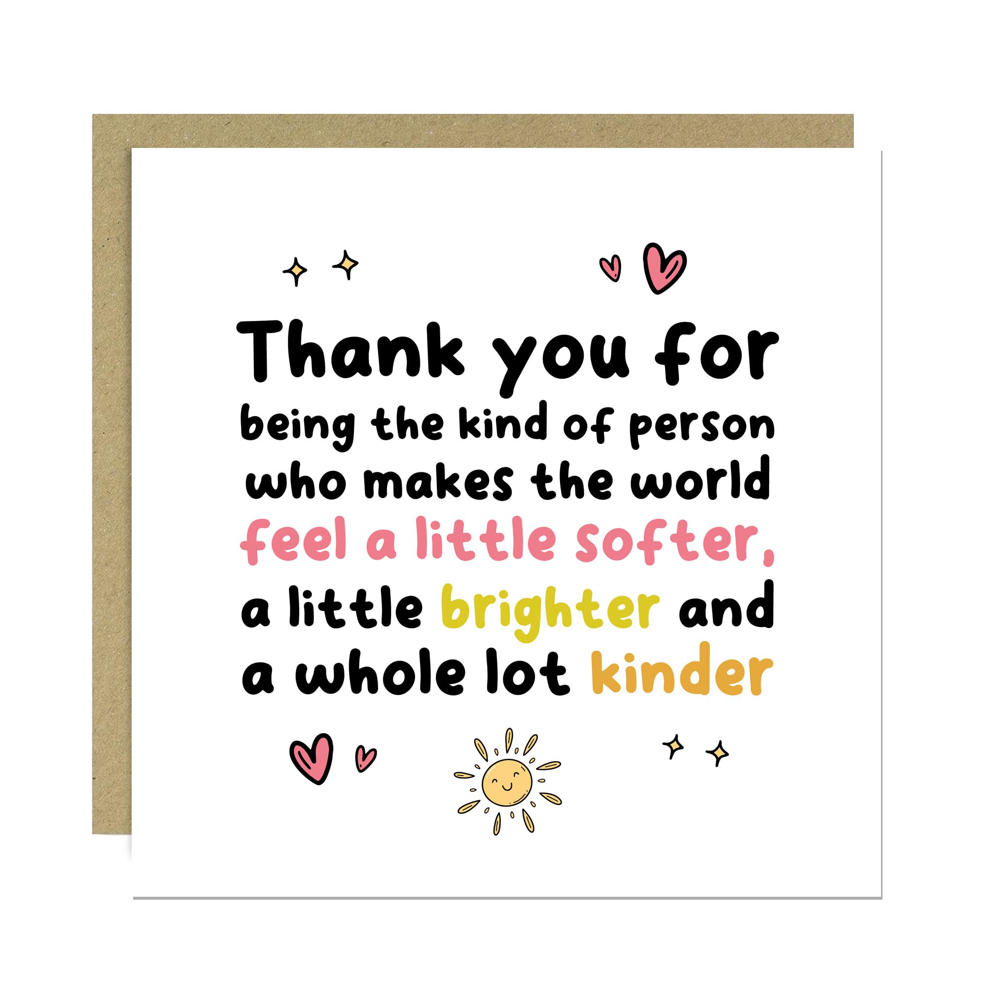 RED OCEAN Special Card For Teacher Volunteer Assistant Mentor Tutor To Say Thank You Card For Friend Family Thank You Cards Men Women Him Her With Kraft Envelope