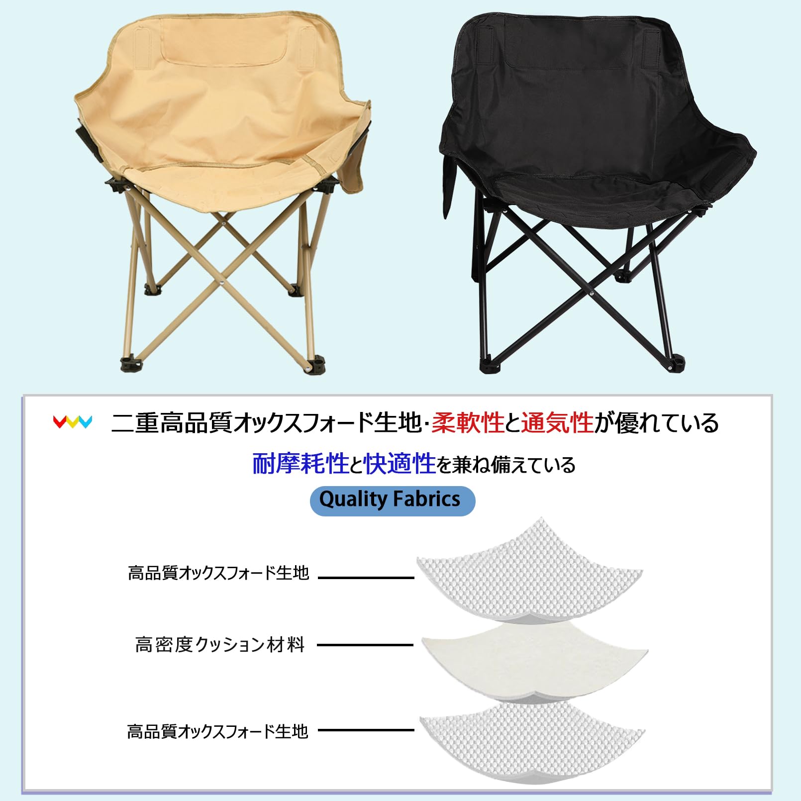 Amazon.co.jp: YOGOTO キャンプチェア 2脚セット アウトドアチェア