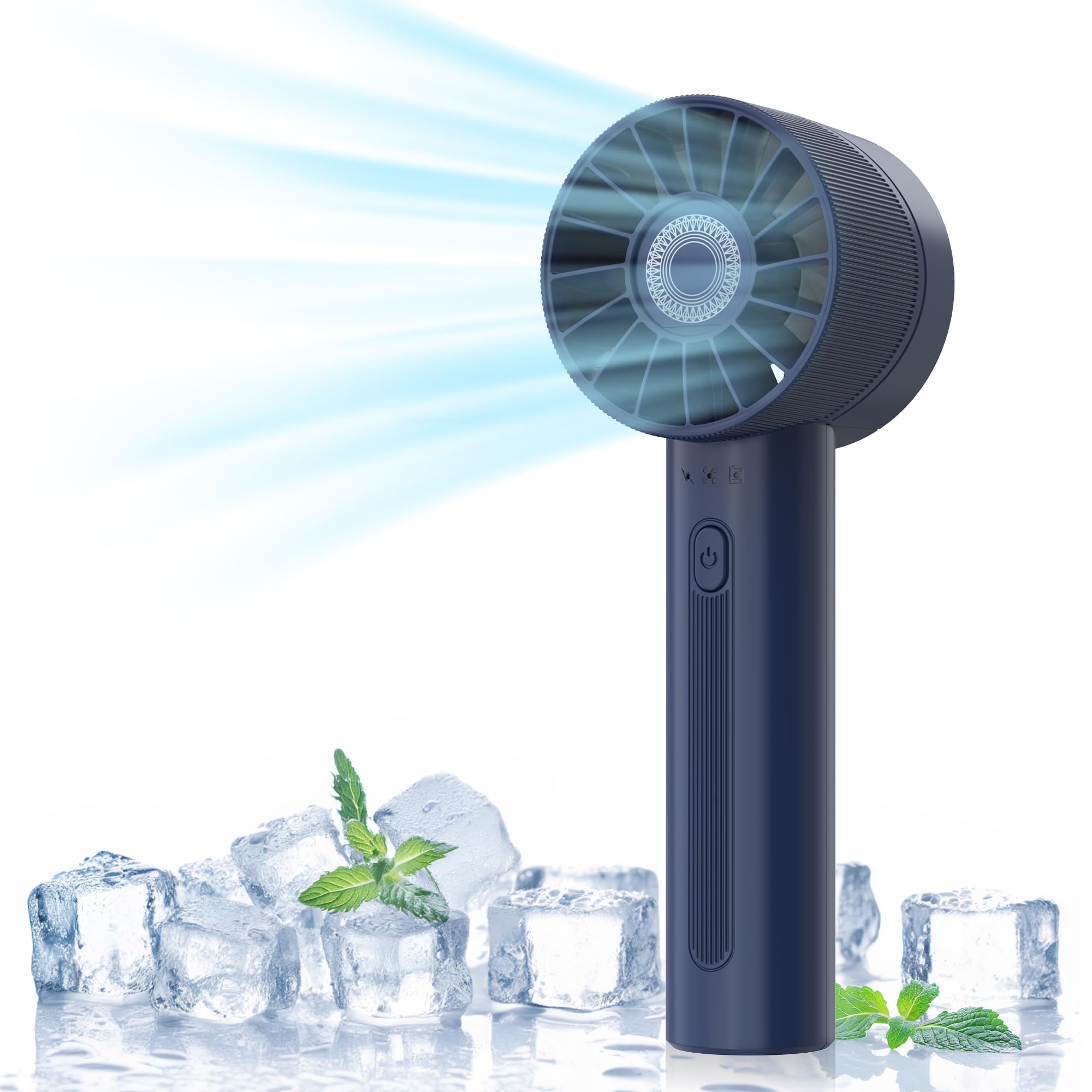 ITSHINY Portable Handheld Fan - USB Rechargeable With 4 Speed, Lightweight Design for Home, Office, Travel, Camping and Outdoor Activities