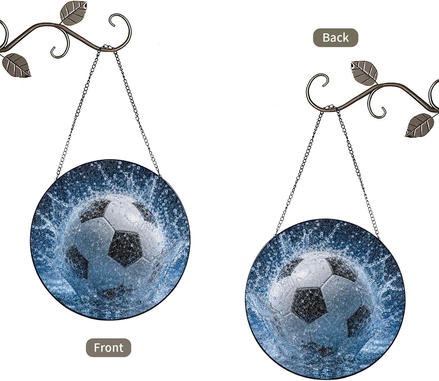 Water Soccer Sun Catcher Stained Glass Window Hanging Gifts
