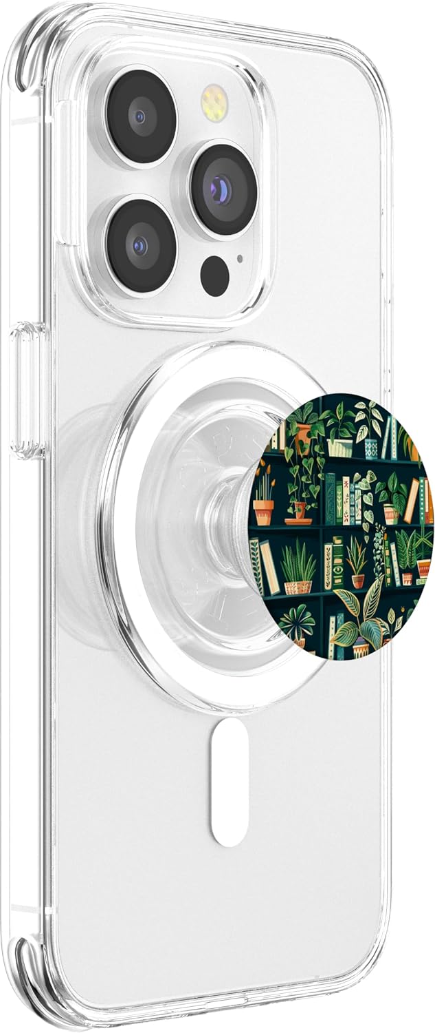 Book Shelves Reading Plants Library Book Lover PopSockets PopGrip for MagSafe